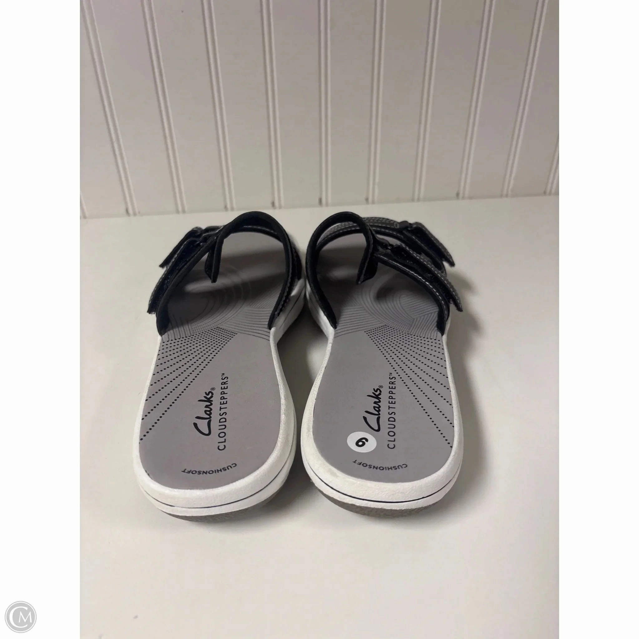 Sandals Flip Flops By Clarks In Black & Grey, Size: 9 50 Pack Flip Flops