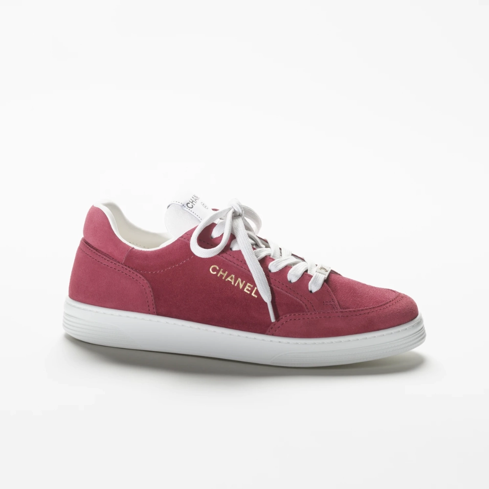 Sorel Kinetic Sneakers Suede Calfskin Red Sneakers Designer Sneakers for Women