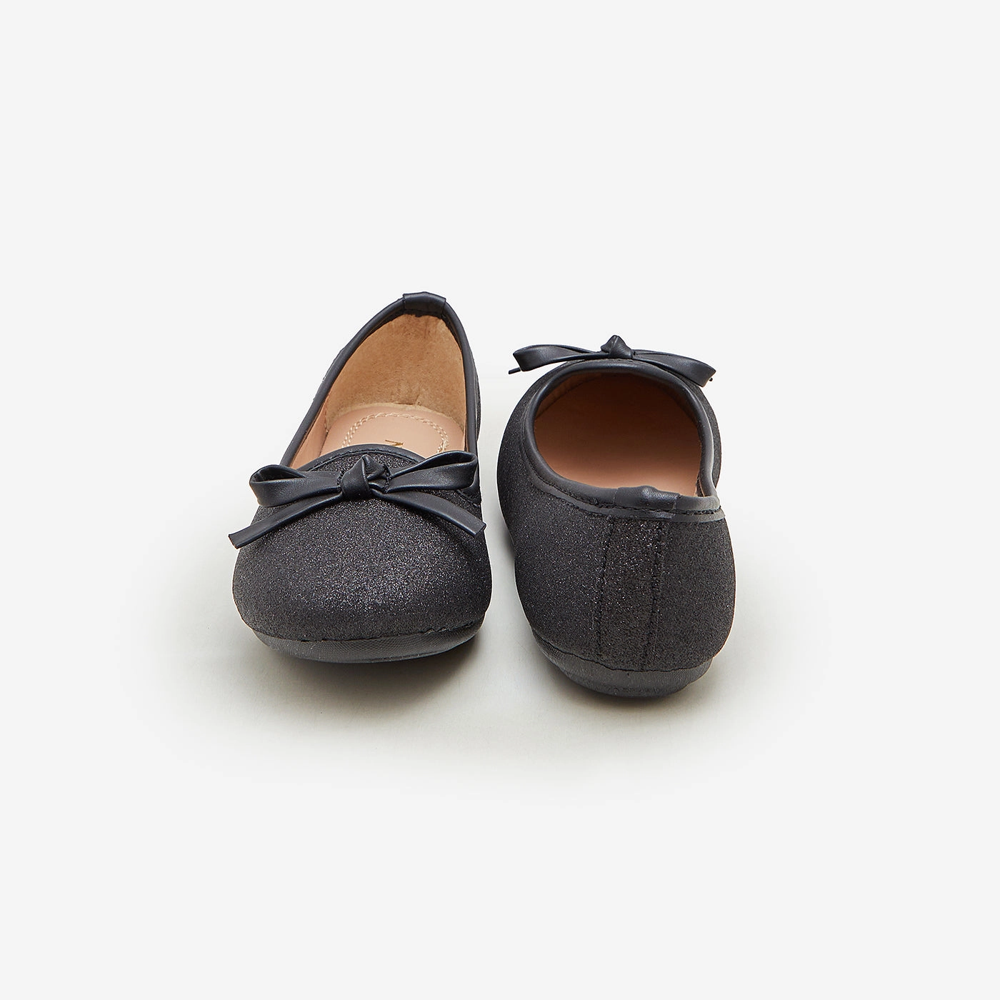 Dress Slacks And Sneakers Girls Ballets with Ribbon Bow