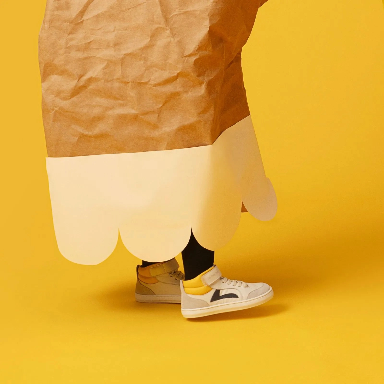 Gorilla Glue For Sneakers Tip Toey Joey Boy's and Girl's Landy High-Top Sneakers - Tapioca / Navy / Caja