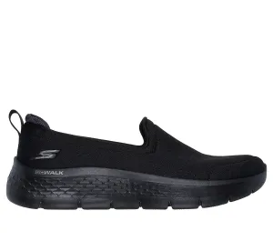 GO WALK FLEX - BLACK BLACK Crocodile Flat Shoes