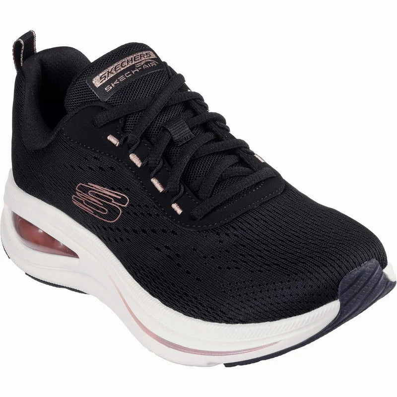 Running Shoes Pronation Flat Feet SKECH-AIR META - BLACK ROSE