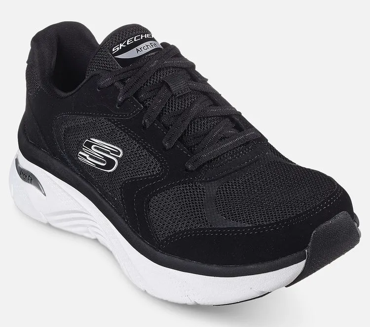 SKECHERS ARCH FIT D'LUX - 149686 - BKW Shoes With High Arch Support For Flat Feet