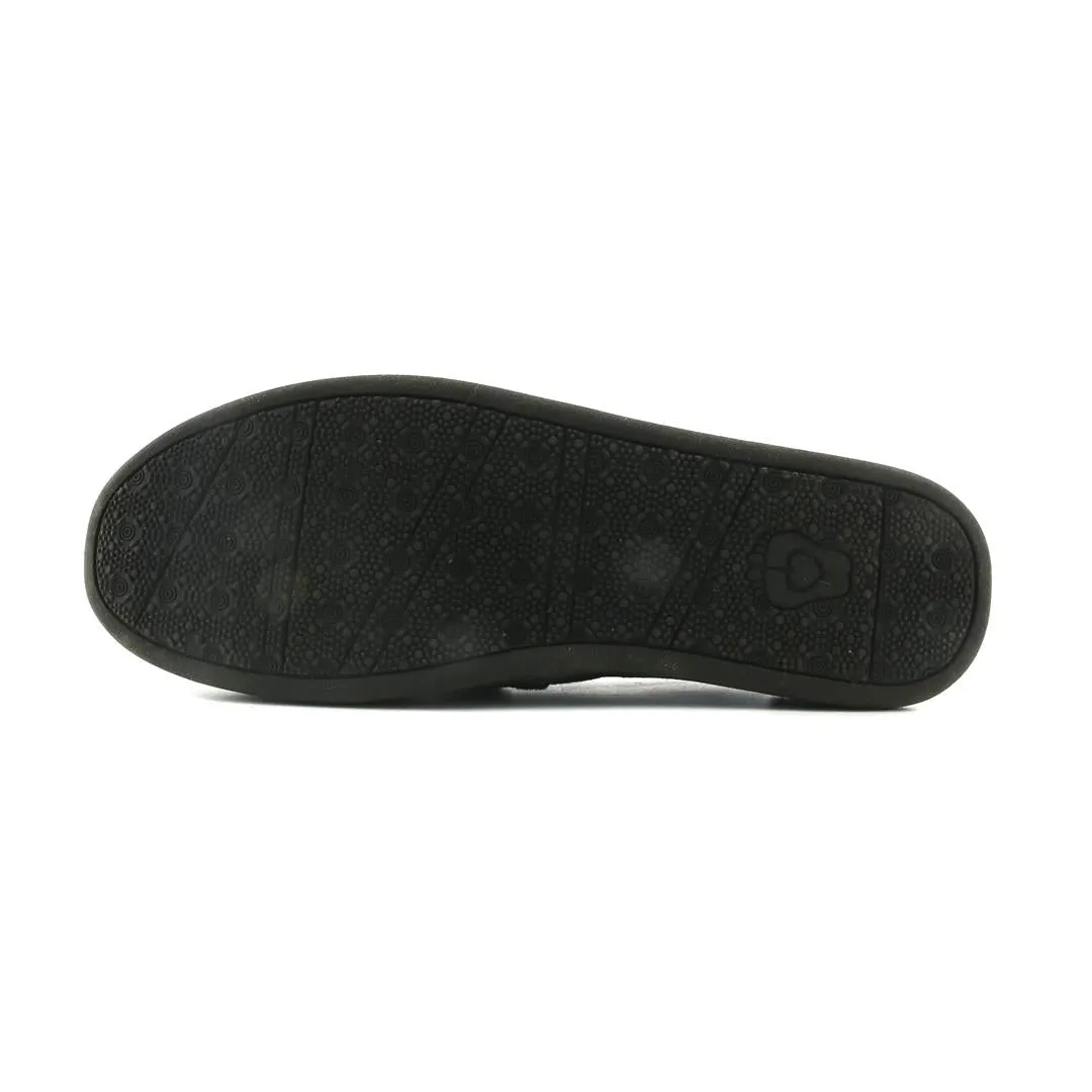 SKECHERS BOBS Black Leather Slip On Shoes