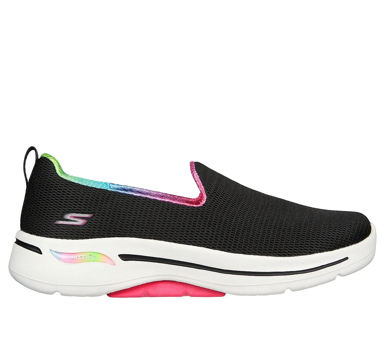 SKECHERS GOWALK ARCH FIT - WILD ENERGY - 124867 - BKHP Best Daily Running Shoes For Flat Feet