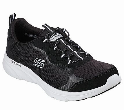 House Shoes For Flat Feet Women SKECHERS D'LUX COMFORT - BLISS GALORE - 104336 - BKW