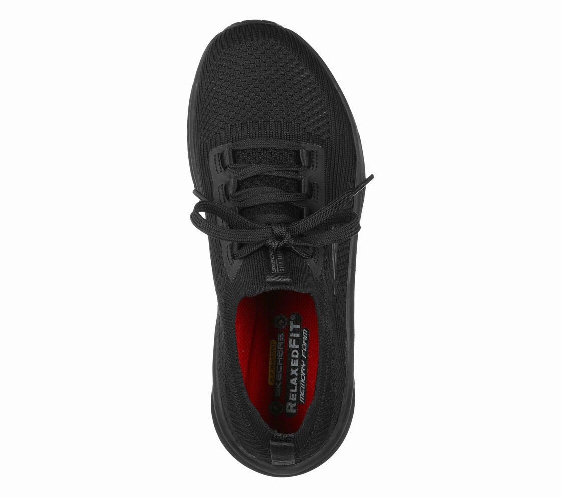 SKECHERS RELAXED FIT: D'LUX WALKER SR - OZEMA - 108017 - BLK Sensible Flat Shoes