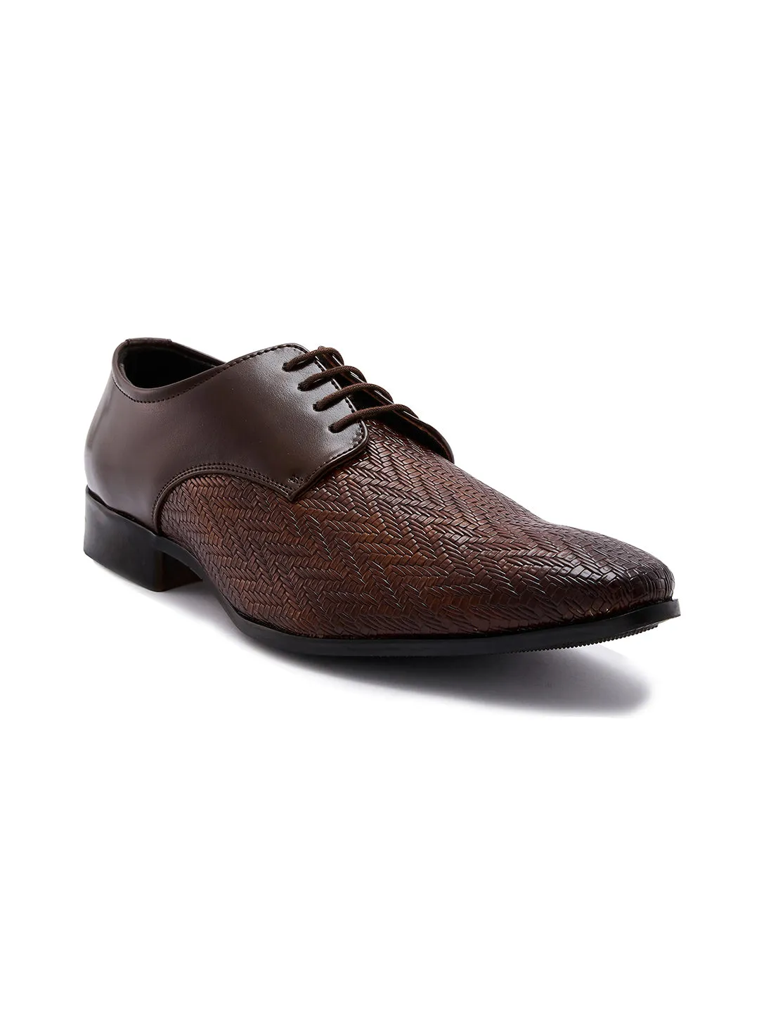 Shoes That Go With Dress Pants Regal Brown Men Formal Textured Leather Lace Ups