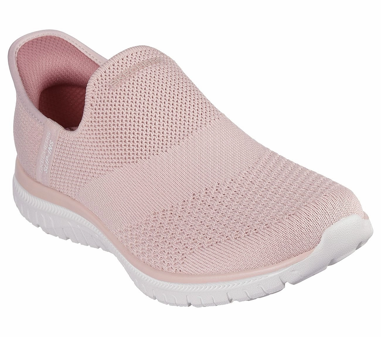Leather Woven Flat Shoes SLIP-INS: VIRTUE - SLEEK - ROSE