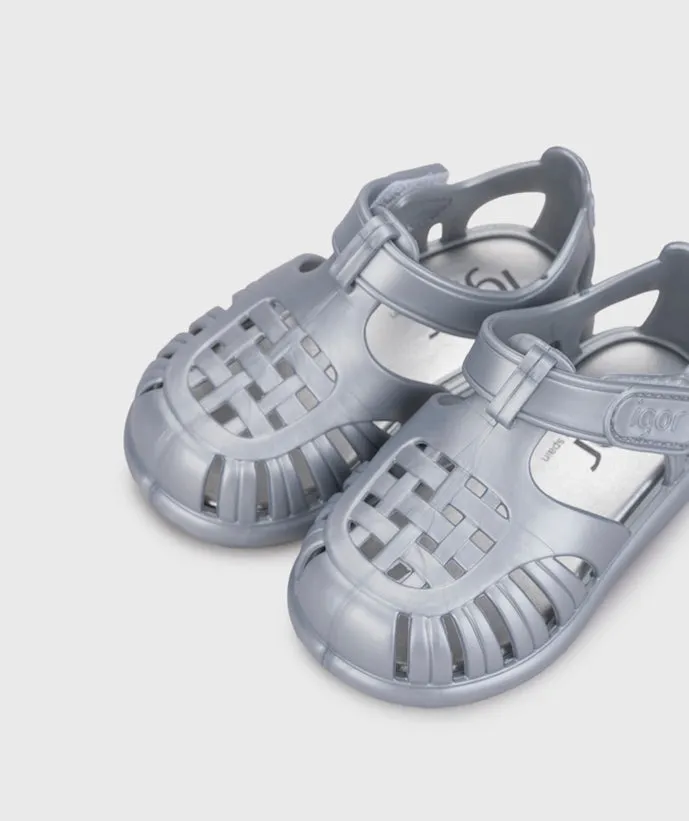 Igor Boy's And Girl's Tobby Metal Sandals - Plata Sandals Ochi 4 Bedroom Villa
