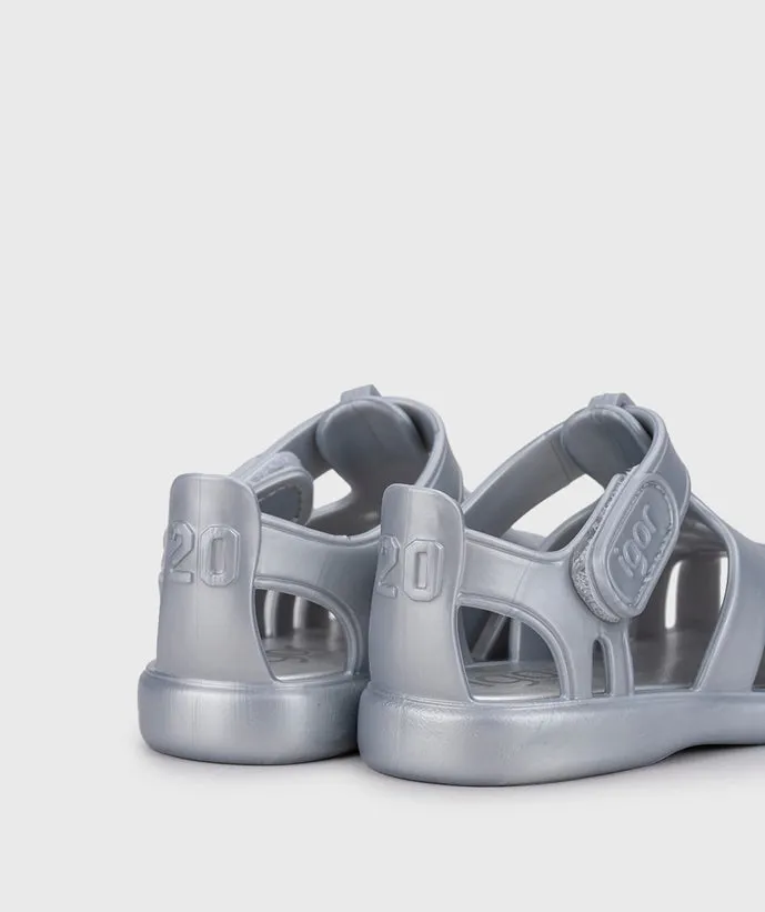 Igor Boy's And Girl's Tobby Metal Sandals - Plata Lainey Sandals