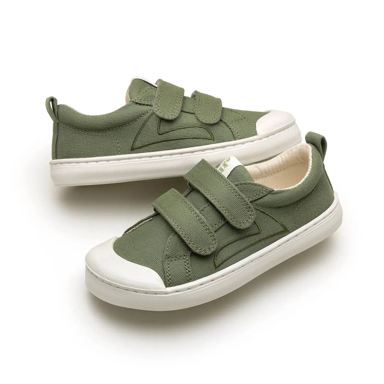 Tip Toey Joey Boy's and Girl's Ramp Green Sneakers - Lona Verde Pistache Sandals For Walking