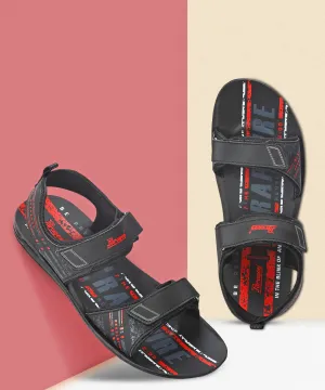 Paragon Men's Stylish Lightweight & Durable Black Velcro Dailywear Sandals Sandals Check In