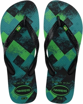 Greenstride Motion Slip On HAVAIANAS BRASIL FRESH - BLACK.BLACK.LEAF