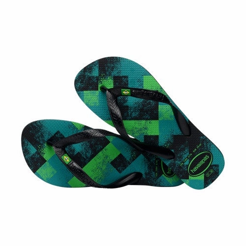 HAVAIANAS BRASIL FRESH - BLACK.BLACK.LEAF Casual Slip Ons Dress Slip Ons House