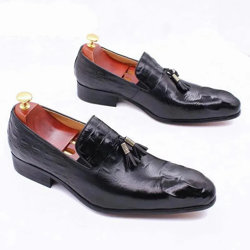 Luxury Leather Loafer Shoes With Tassels Christian Louboutin Velvet Loafers