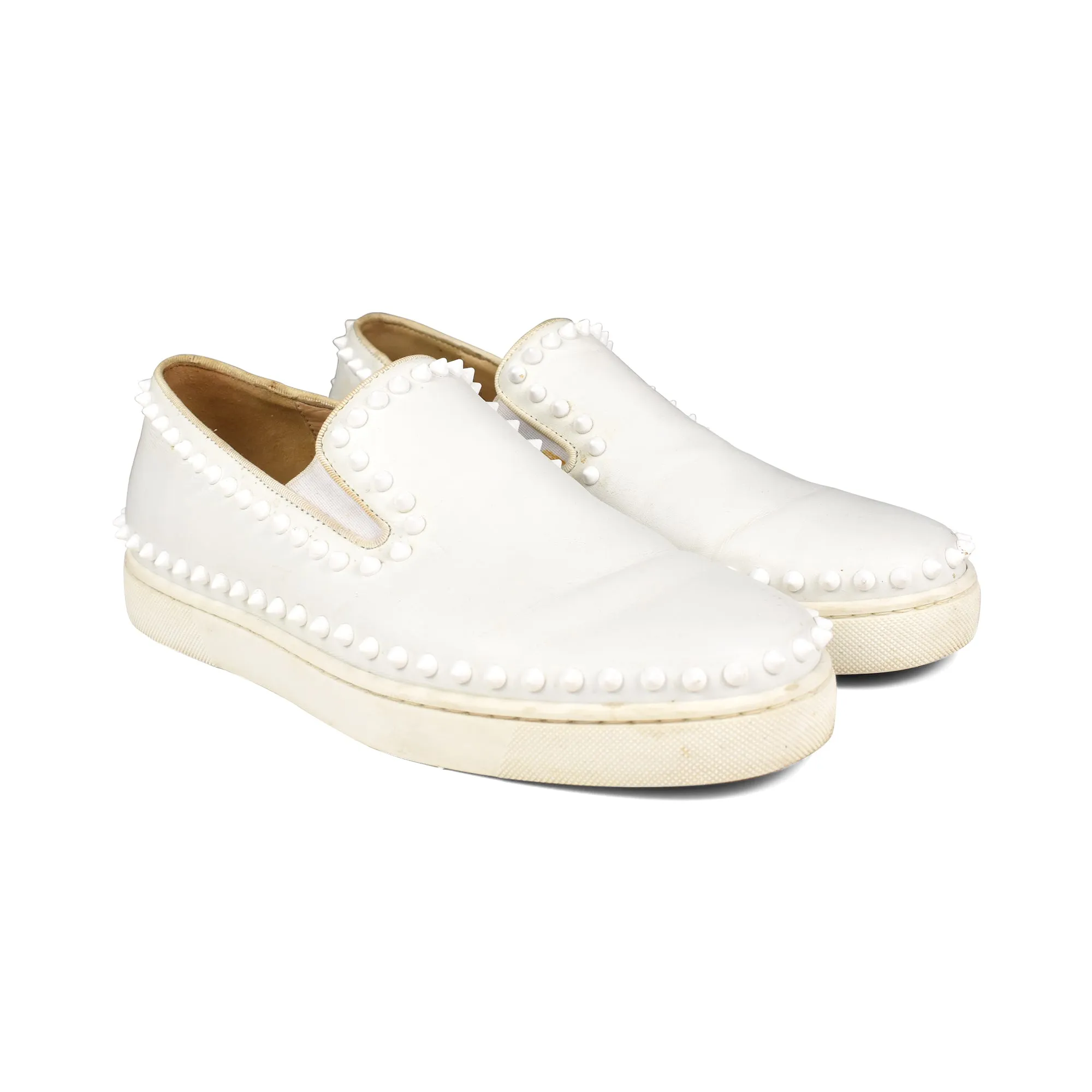 Off White Loafers Christian Louboutin 'Pik Boat' Sneakers - Men's 41