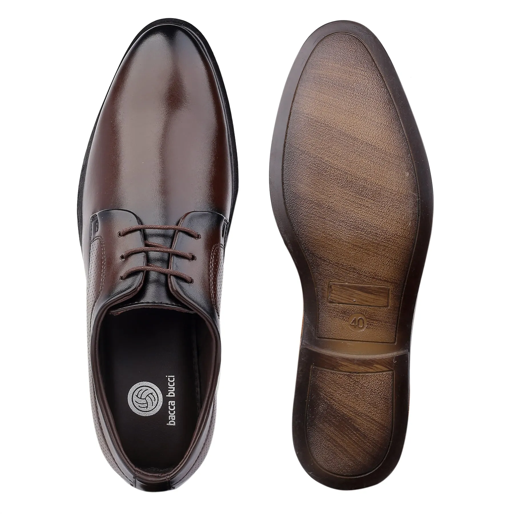 Dress Shoes Wide Bacca Bucci VANCOUVER Formal Shoes with Superior Comfort |  All Day Wear Office Or Party Lace-up Shoes
