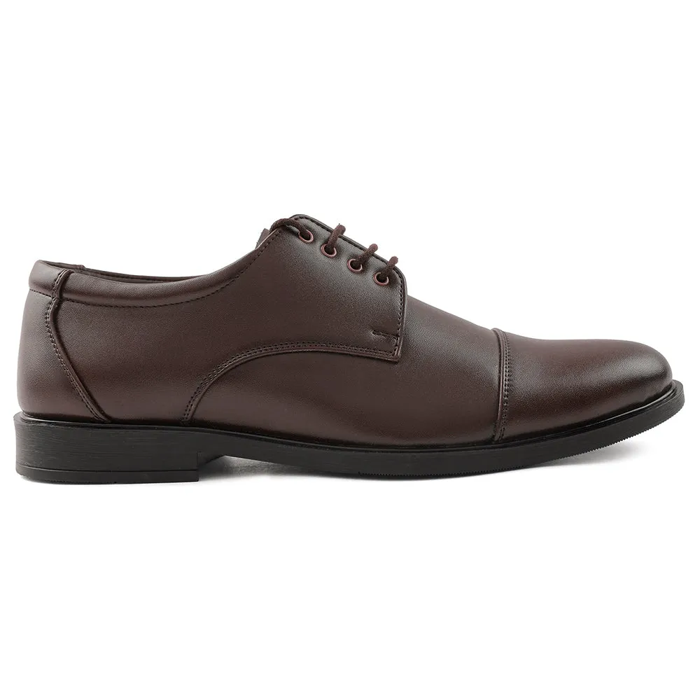 Fortune Brown Lacing Formal Oxford Shoes For Men HML-13E By Liberty Best Wide Dress Shoes