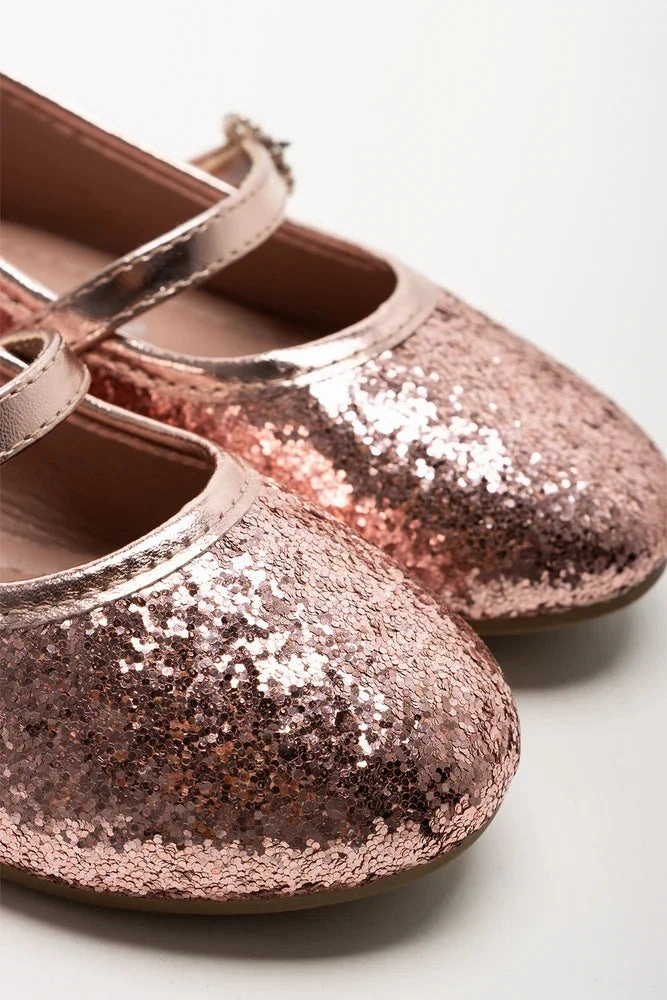 Sparkle Mary-Jane Pumps Pink White Gold Basketball Shoes