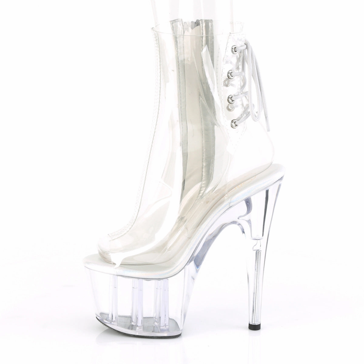 Peter Pan Boots 7 Inch Heel ADORE-1018C Clear