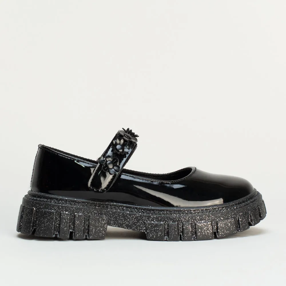 Glitter Chunky Mary Jane Five Finger Running Shoes