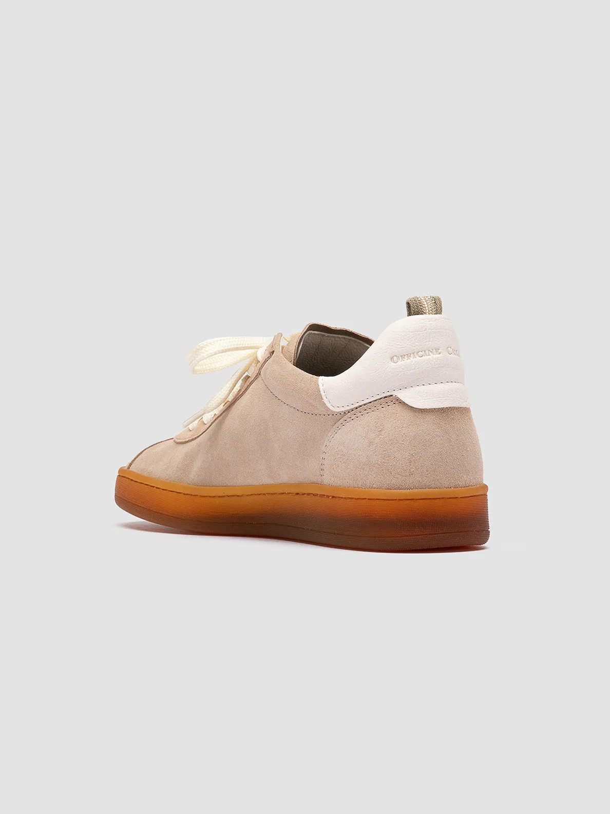 Athletic Sneakers DESTINY 101 - Beige Leather and Suede Sneakers