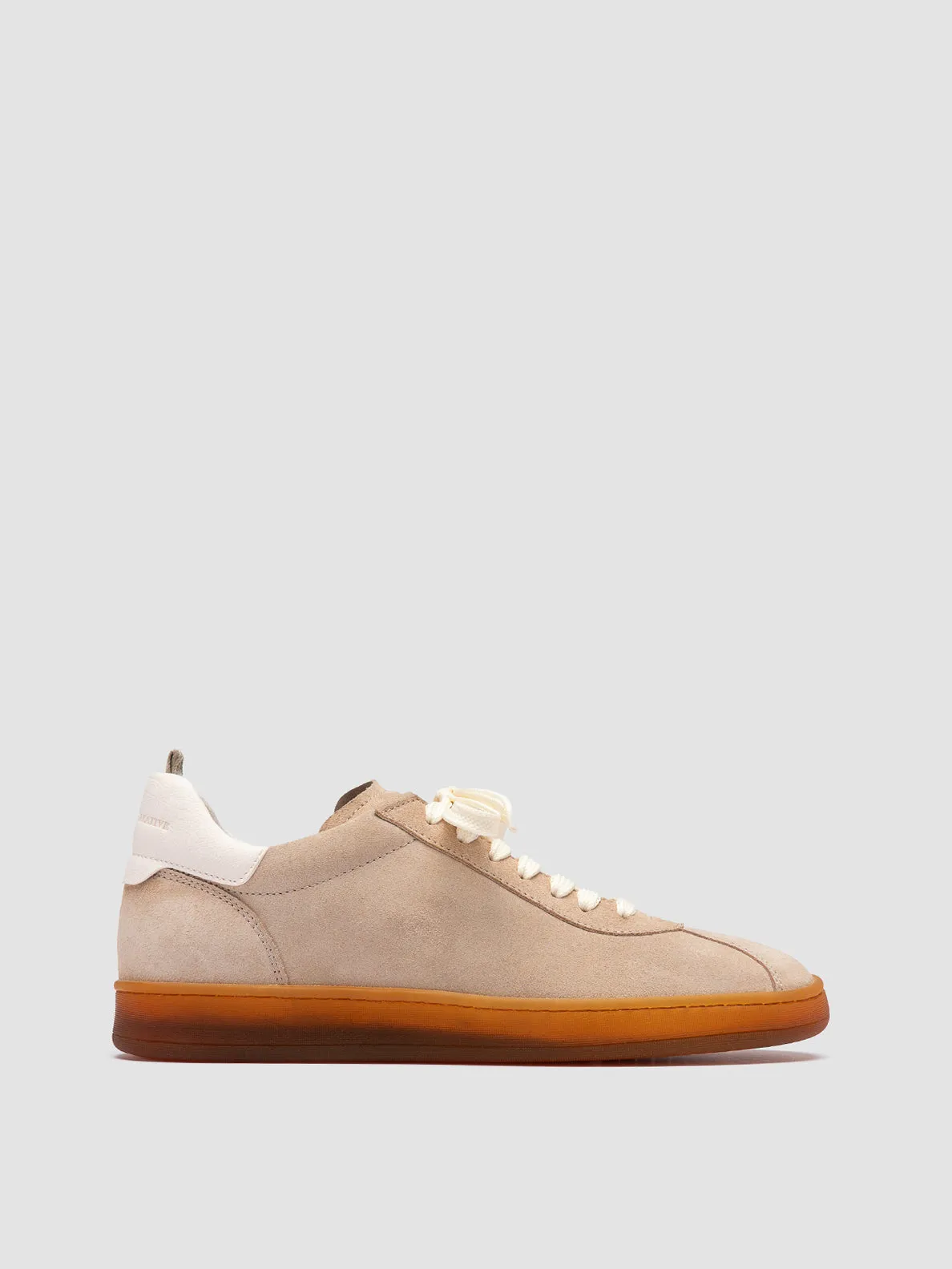 Sneakers That Glow DESTINY 101 - Beige Leather and Suede Sneakers