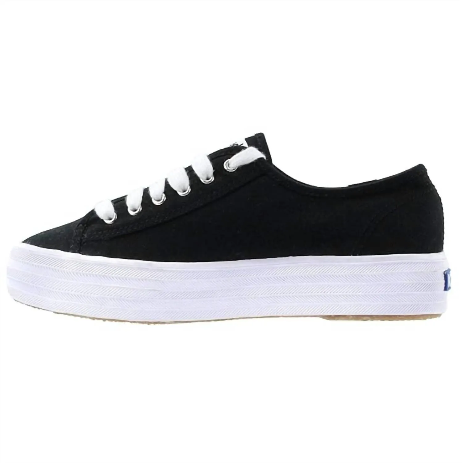Women Triple Kick Canvas Sneakers In Black/white Sneakers Clearance Sale