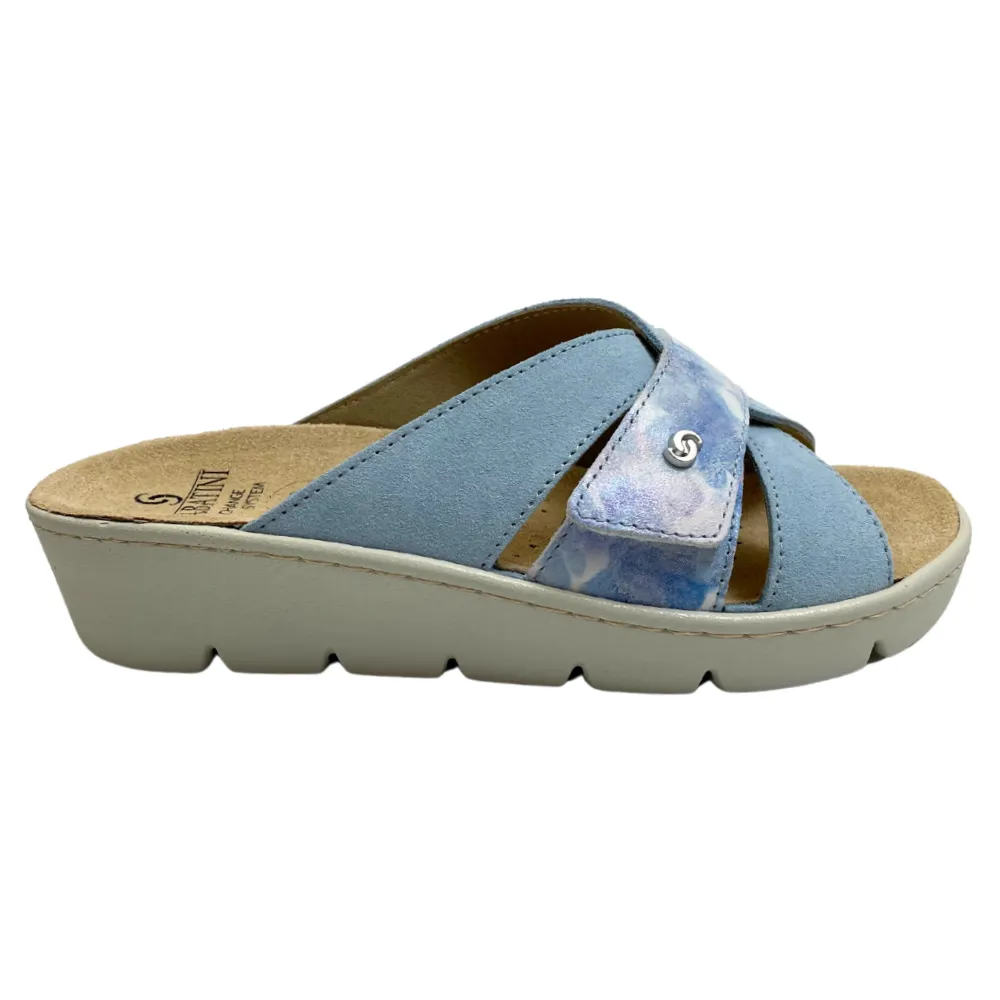 Sabatini Simona Cielo Camoscio/Graffiti Sandal (Women's) Leather Gazele Heeled Sandals