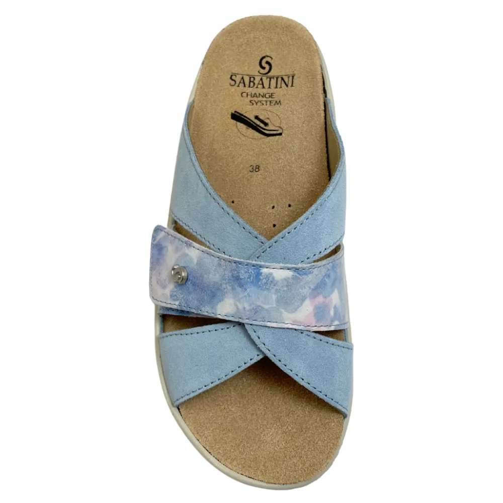 Sabatini Simona Cielo Camoscio/Graffiti Sandal (Women's) Sandals Shoe Dept