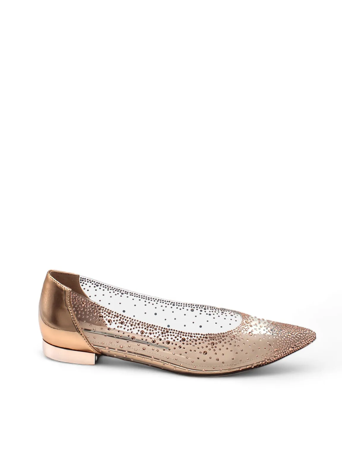 Starry Night Crystal Vinyl Ballerina Flats