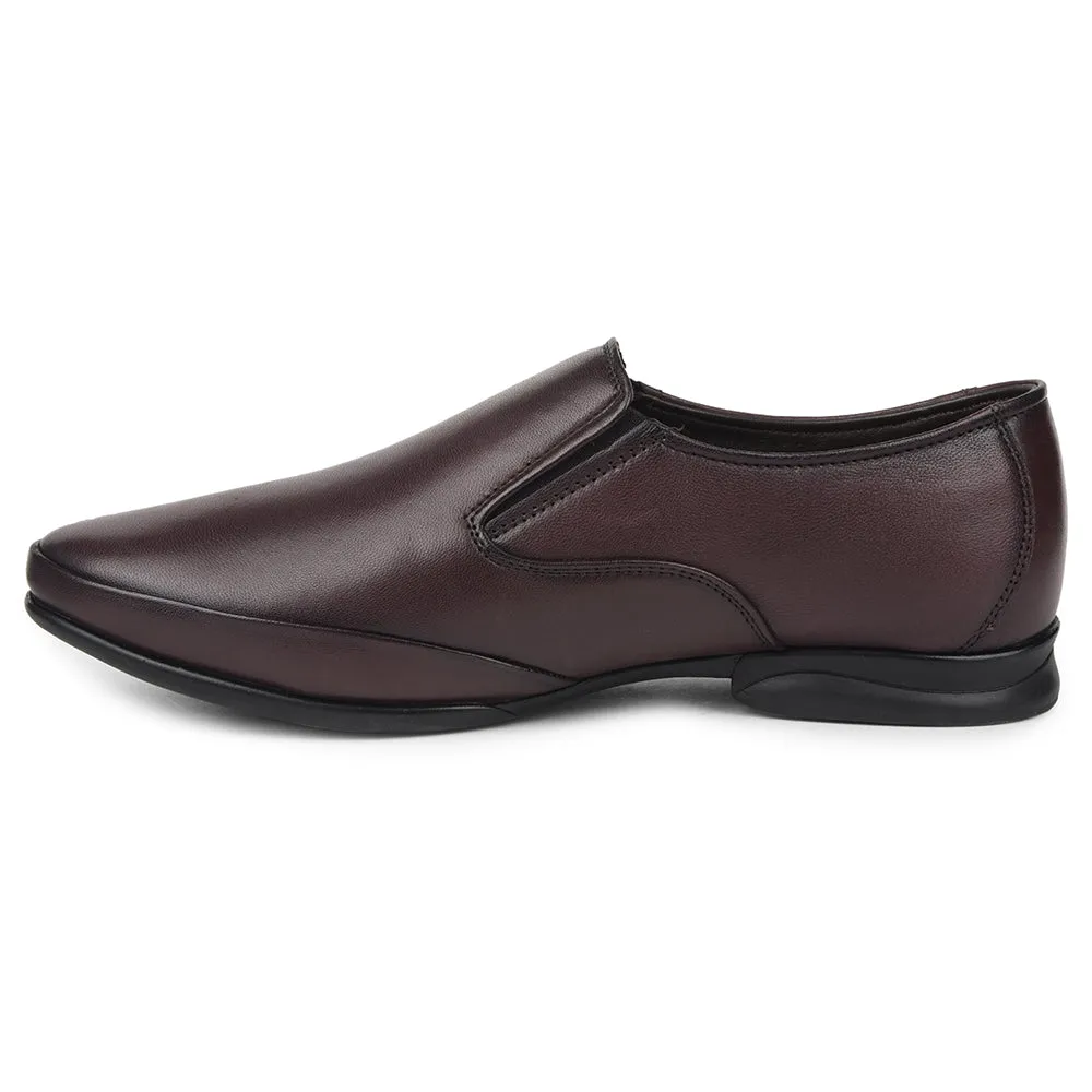 Healers Brown Formal Non Lacing Moccasins For Mens J757-03 By Liberty Dress Shoes For Short Men