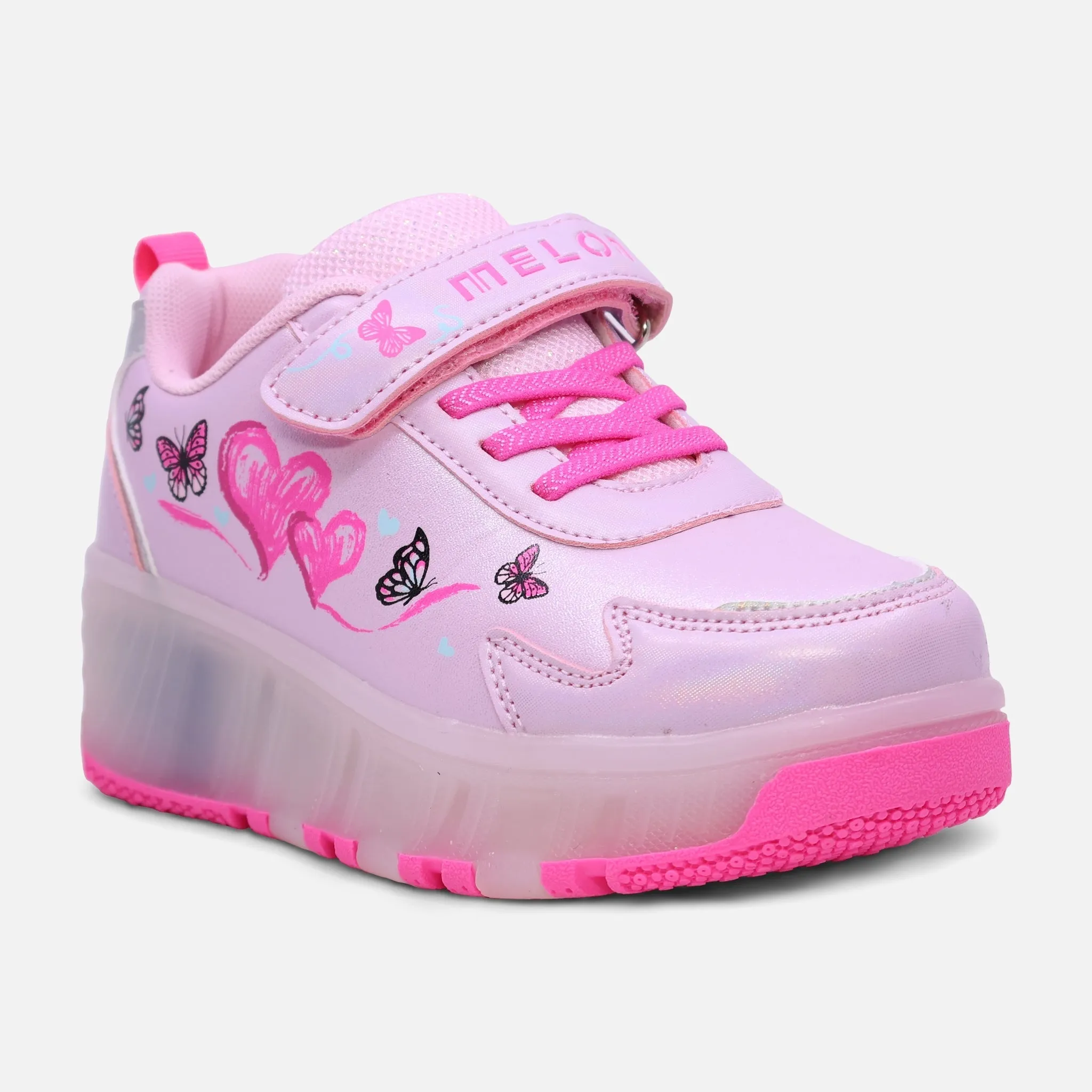 GIRLS WHEELS VELCRO LIGHTING SHOES Best Running Shoe Brands
