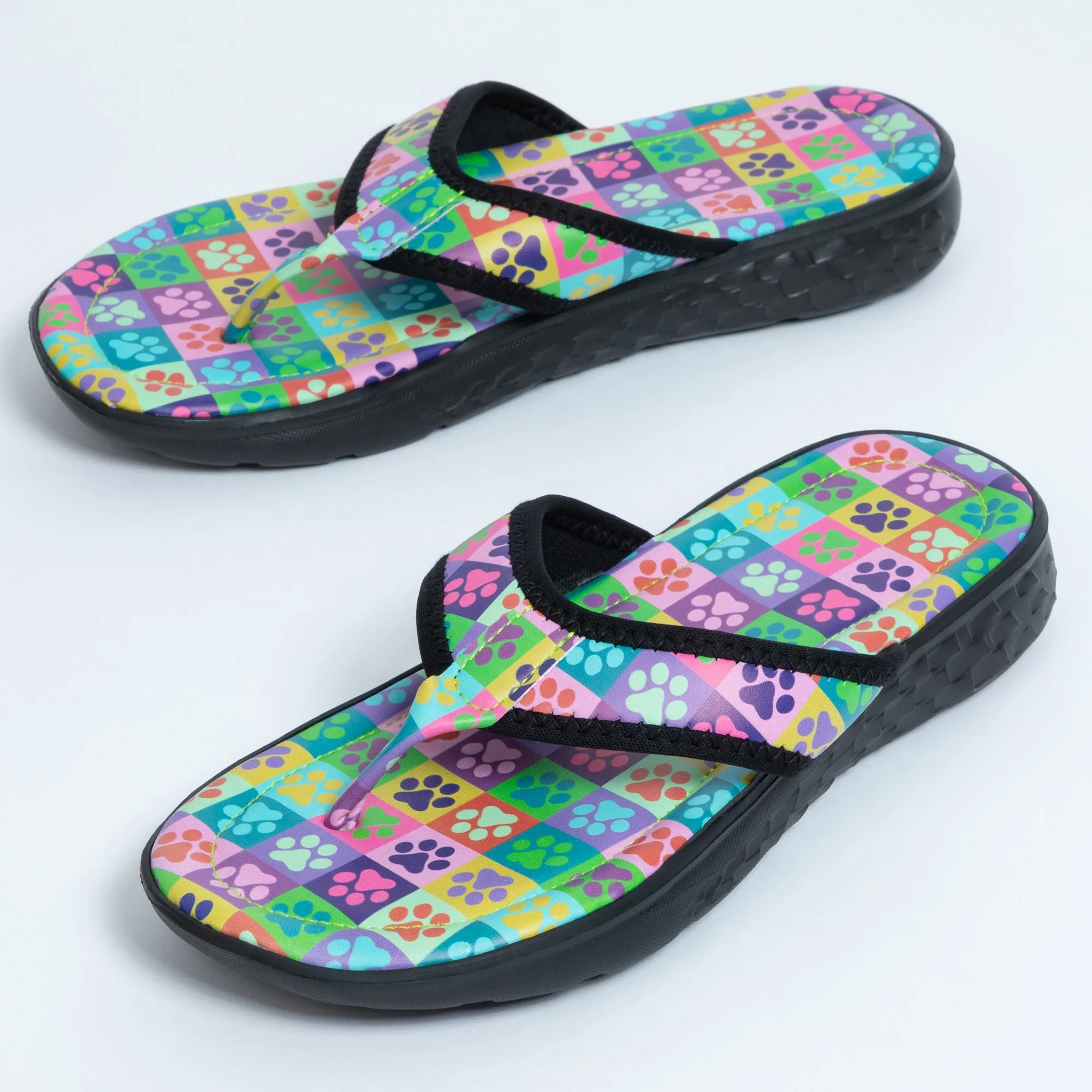 Paw Print Favorite Flip Flops Rubber Slip On