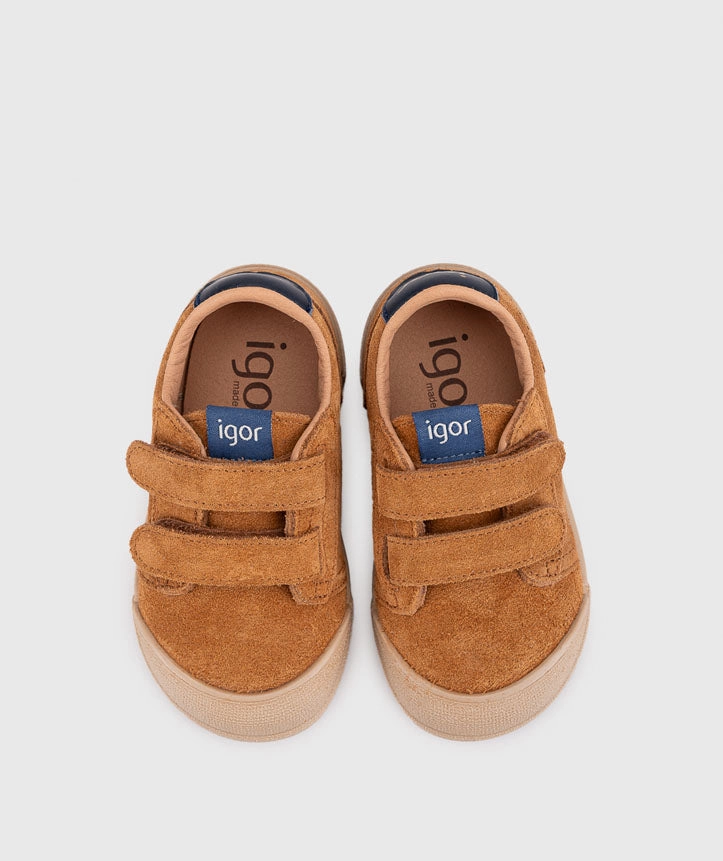 Igor Boy's and Girl's Tennis Suede Shoes - Mostaza Easter Mule Sneakers