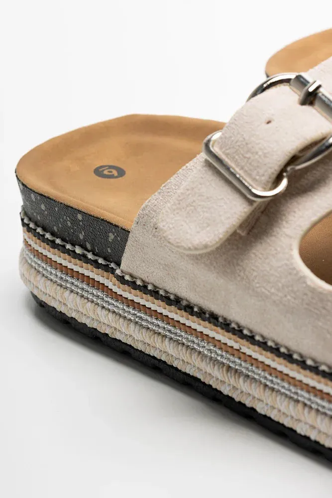 Double Strap Sandals Natural Blissfeel 2 Running Shoe