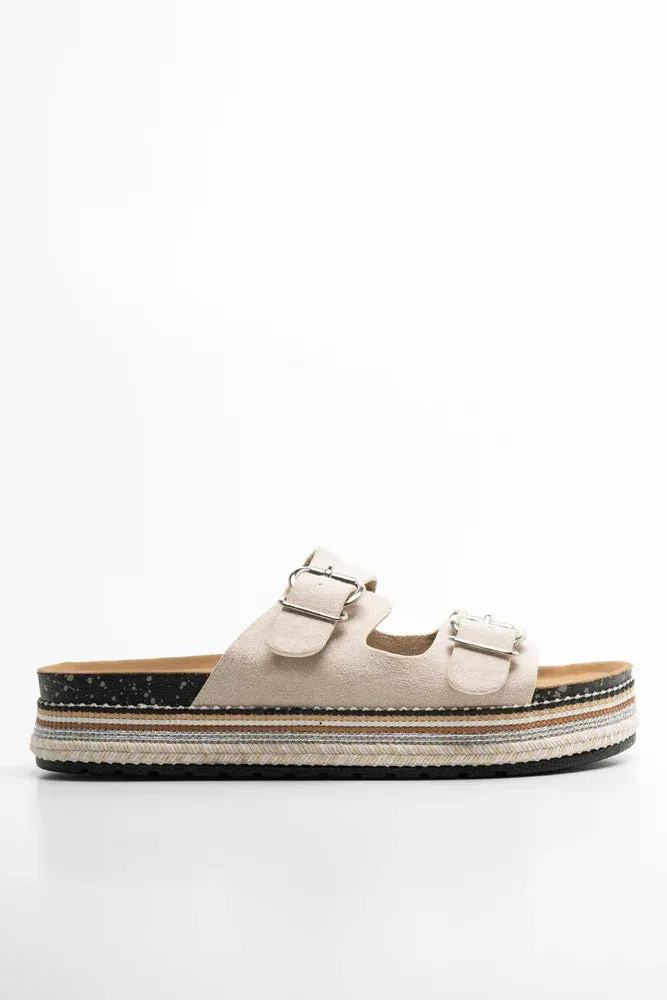 Running Shoes Cool Double Strap Sandals Natural