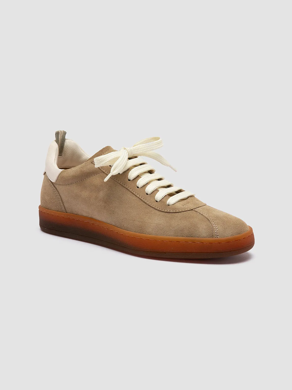 Sneakers Barre DESTINY 101 - Brown Leather and Suede Low Top Sneakers