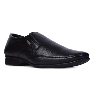 Business Dress Shoes Fortune Black Formal Non Lacing Shoes For Men HOL-132E By Liberty