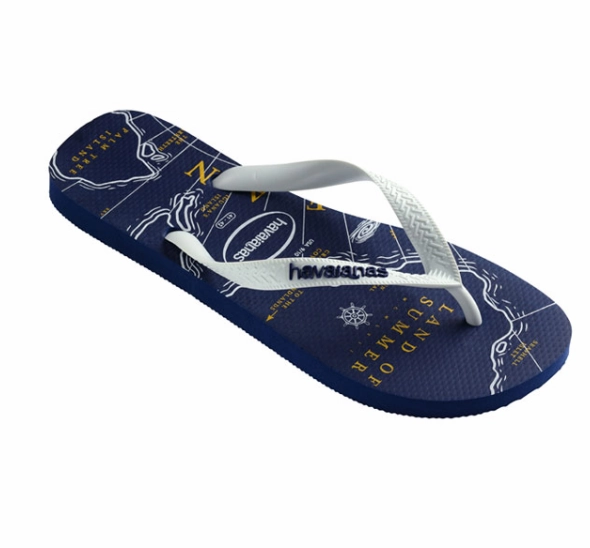 Casual Suede Slip On Shoes HAVAIANAS TOP NAUTICAL - NAVY BLUE.WHITE.NAVY BLUE