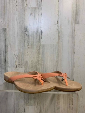 Comfort Flip Flops With Arch Support PRE-OWNED VIONIC SHOES Shoe Size 7.5 TAN/PINK Shoes