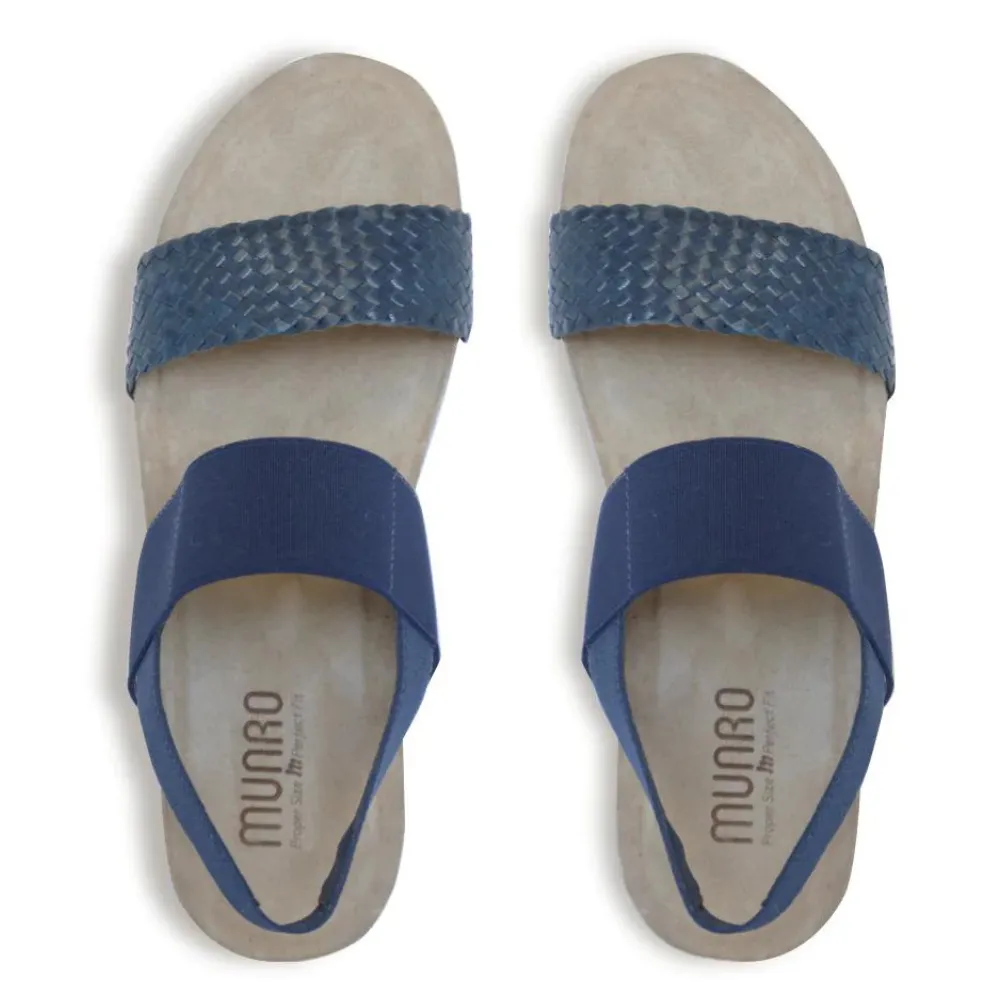 Munro Pisces Navy Sandal (Women's) Sandals Bahamian