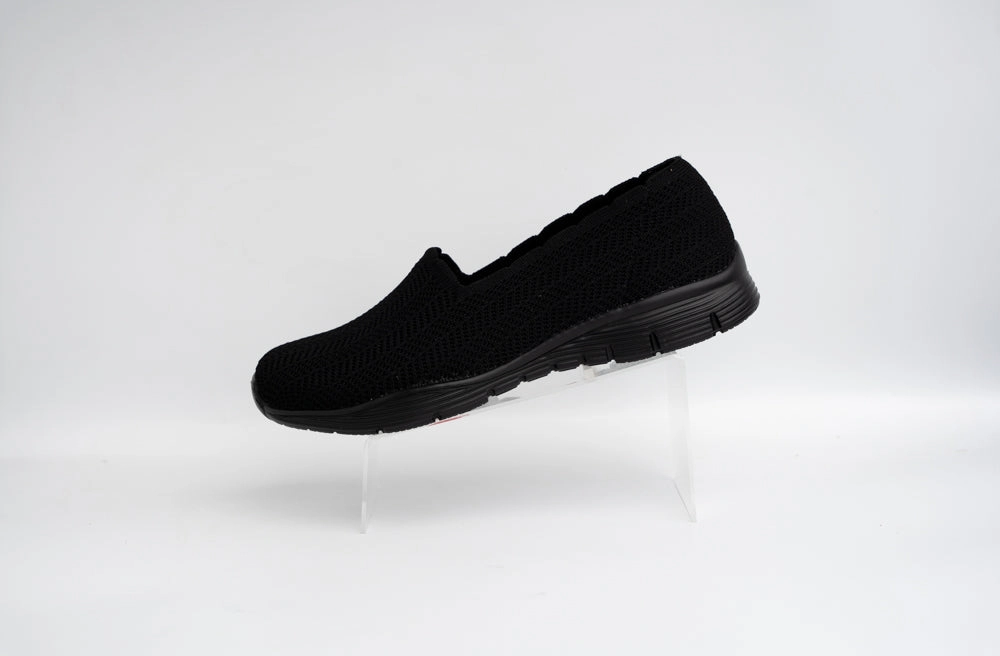 SKECHERS SEAGER MODERN COMFORT- 158104 - BBK Size 10 Flat Shoes