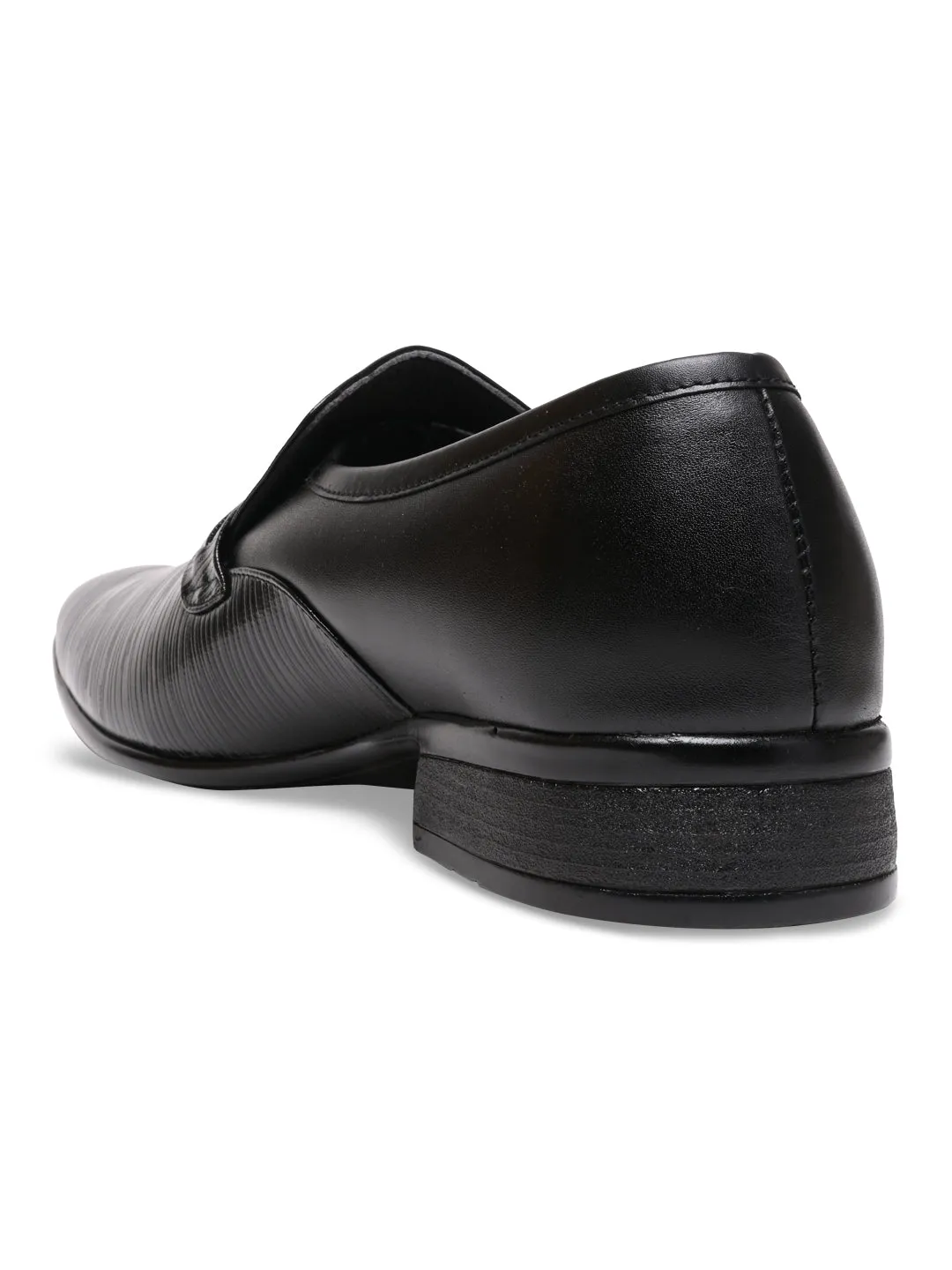 Waterproof Slip On Shoes Regal Black Men Textured Patent Slip Ons