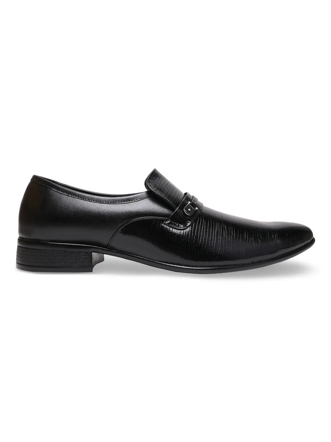 Colorful Slip On Shoes Regal Black Men Textured Patent Slip Ons