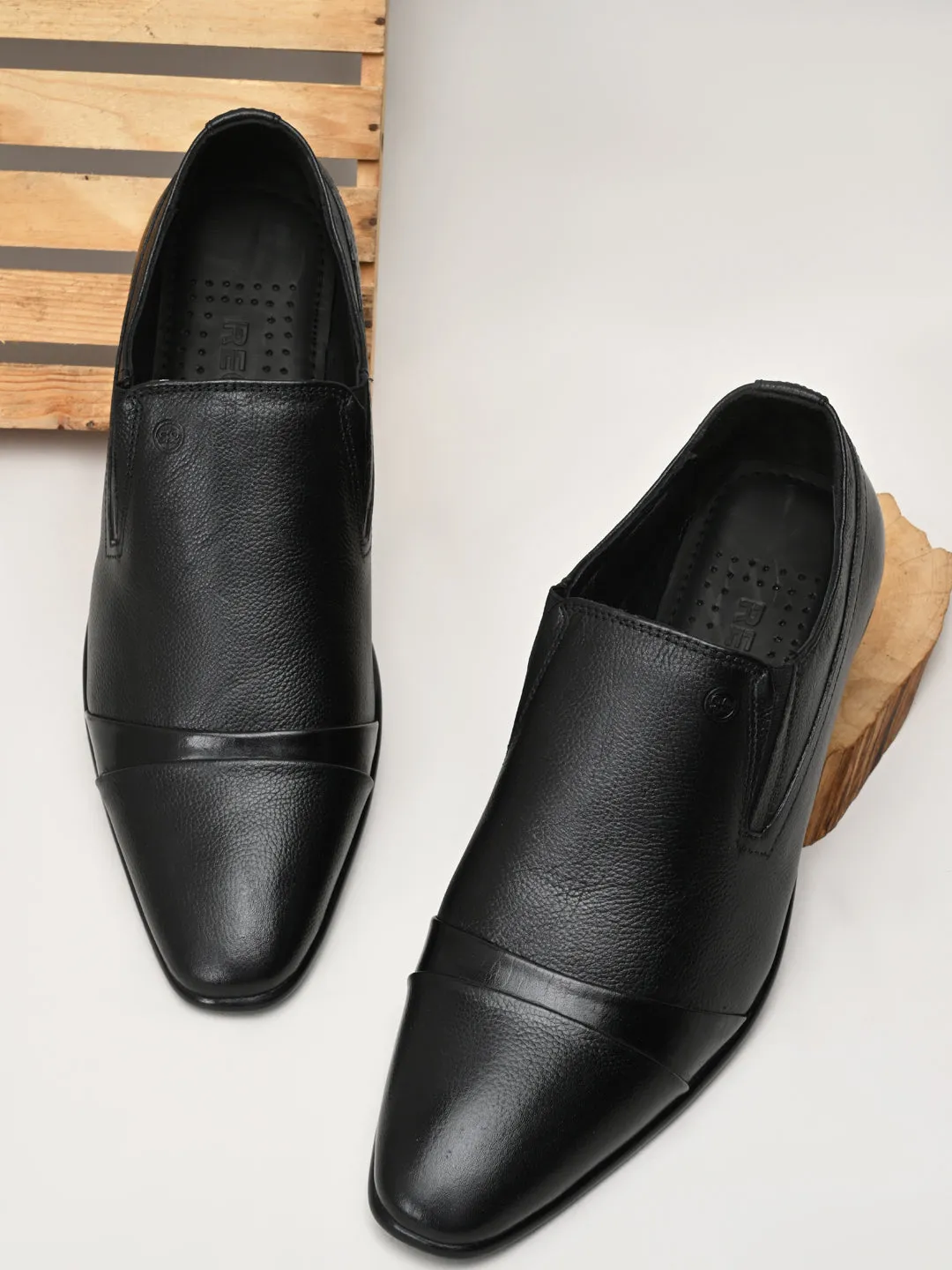 Bulky Slip-on Regal Black Mens Formal Leather Slip Ons