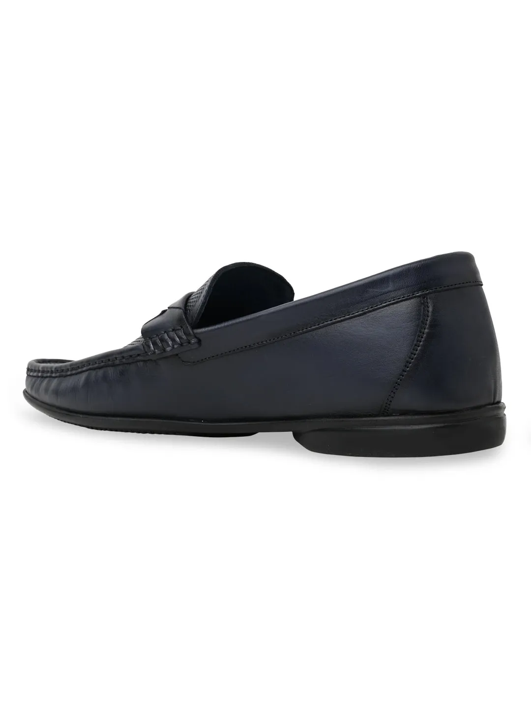 Regal Blue Men Textured Leather Saddled Slip Ons Loafers Pinterest