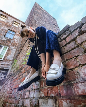 Clarks Suede Loafers Chunky Loafers White Grape Leather Loafers