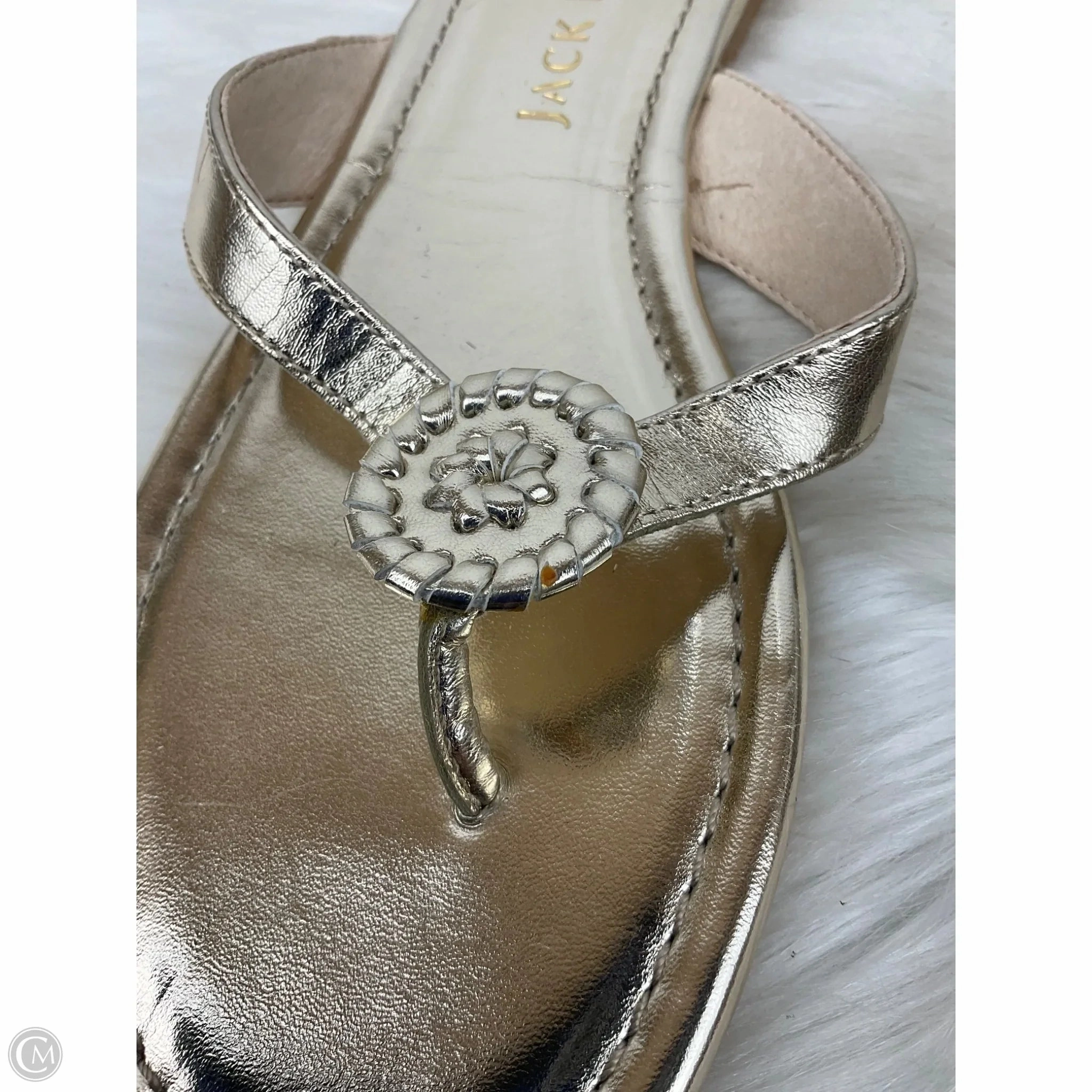 Baya Flip Flops Sandals Flip Flops By Jack Rogers In Gold, Size: 8.5